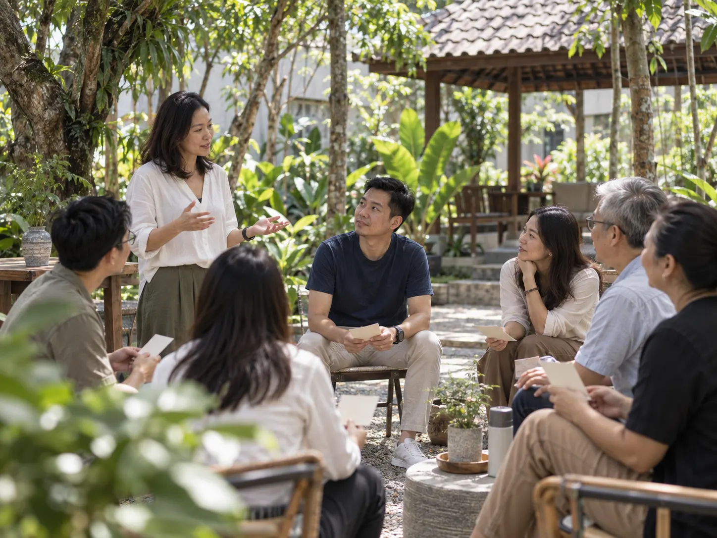 A group learning and conversation experience