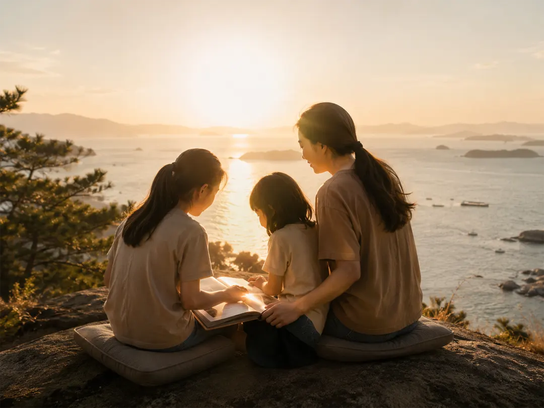 A family conversation setting